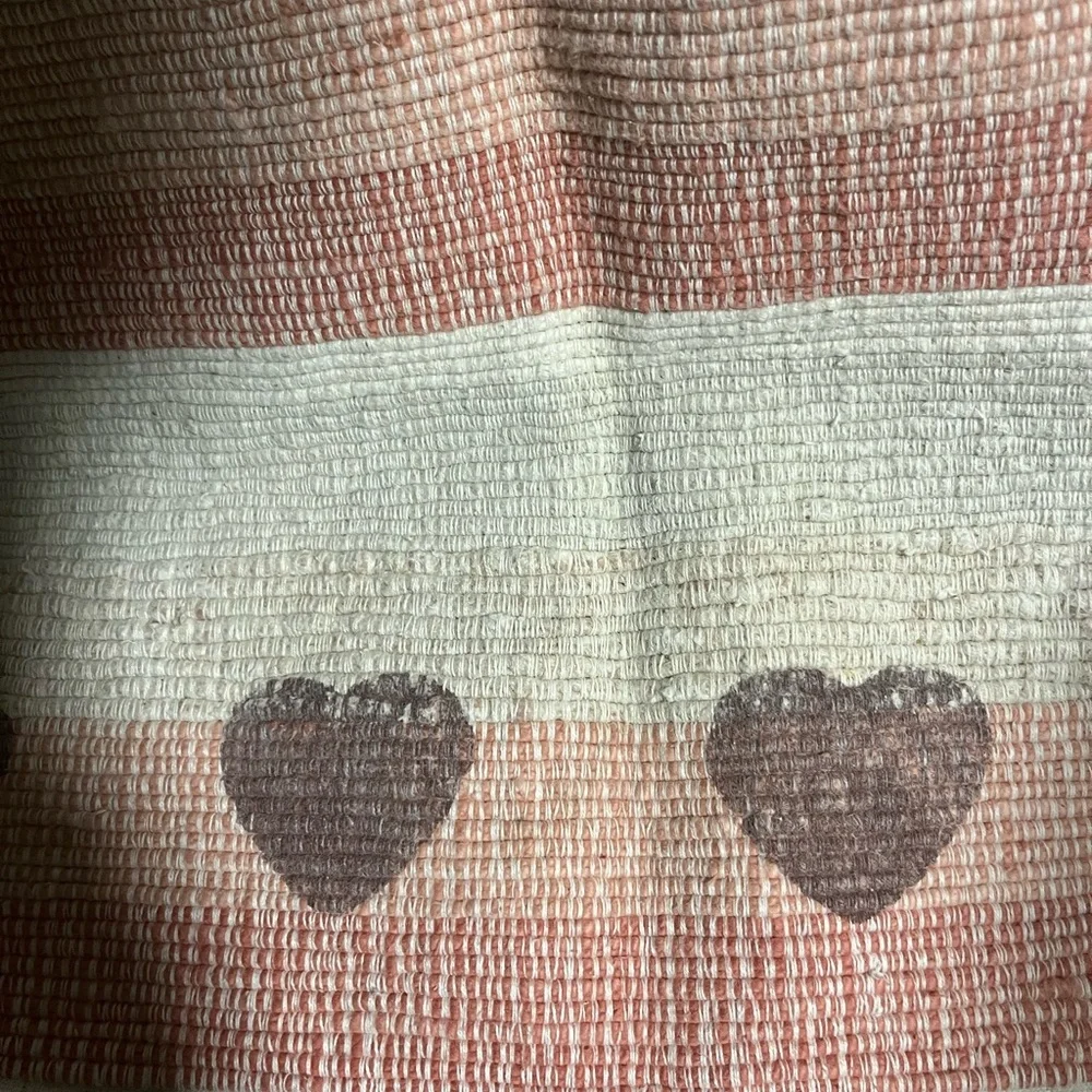 Small Heart shaped designs Area rug, Firm Price!